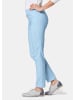 GOLDNER Schlupfhose LOUISA mit Steppnähten in hellblau