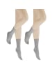 Hudson Socken Only 2-Pack druckfreier Bund in Silber