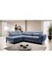 MF Design Nobel Recamiere Links in Blau -  (L) 265 x (B) 265 x (H) 100 cm