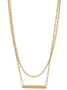 Adeliás Damen Halskette aus Edelstahl 43 cm in gold