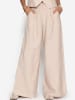 SASSYCLASSY Bundfaltenhose in Beige