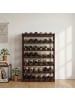 relaxdays Weinregal in Dunkelbraun - (B)63 x (H)102 x (T)25 cm