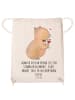 Mr. & Mrs. Panda Beutel Capybara Wein mit Spruch in Creme