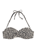 LASCANA Bügel-Bandeau-Bikini-Top in schwarz-creme