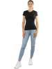 Janice 4 x Damen T-Shirt hochgeschlossen Nice in Schwarz