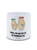 Mr. & Mrs. Panda XL Blumentopf Bären mit Blumenkranz mit Spruch in Weiß