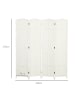 HOMCOM Paravent-240L x 1,6B x 170H cm-Weiß