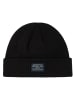 Petrol Industries Gerippte Beanie mit Patch Irontrail in Schwarz