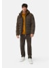 Camel Active Steppjacke mit abnehmbarer Kapuze in Dunkelbraun