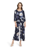 Betty Barclay Jumpsuit mit 3/4 Arm in Blau/Weiß