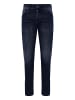 Timezone Jeans Slim Fit Gerade Reißverschluss Used Optik in Dunkelblau
