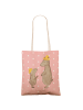Mr. & Mrs. Panda Tote Bag Bären mit Hut ohne Spruch in Rot Pastell