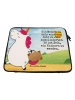 Mr. & Mrs. Panda Laptophülle Einhorn Koffer Design mit Spruch in Weiß