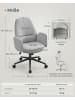 SONGMICS HOME Bürostuhl Laela in taubengrau - (B)70 x (H)(101-109) x (T)70 cm