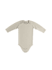 Sämann Baby Body aus 100% Bio-Baumwolle Schlupfbody langarm gerippt Oat Milk