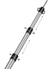 Normani Outdoor Sports Teleskop-Zeltstange 116-300 cm Caravano in Silber