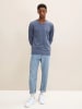Tom Tailor Dünner Feinstrick Pullover Basic V-Ausschnitt Sweater in Blau