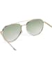 styleBREAKER Piloten Sonnenbrille in Gold / Grün Verlauf