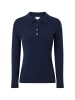 CASH-MERE.CH Poloshirt Langarm in Navy Blau