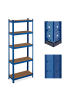 relaxdays 2 x Schwerlastregal in Blau - (B)70 x (H)180 x (T)30 cm