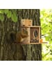 relaxdays Eichhörnchen Futterhaus in Natur