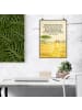 Mr. & Mrs. Panda Wandbild Giraffe Blumenkranz Design mit Spruch in Weiß