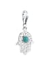 Nenalina Charm 925 Sterling Silber Hamsa Hand in Silber