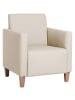 58 aufm Kessel SESSEL Karol Bezug Kunstleder Buche natur / beige