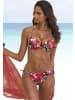 LASCANA Push-Up-Bikini-Top in rot bedruckt