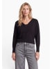 Zero  Strickpullover mit Fledermausärmeln in Black Beauty