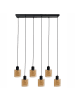 Beliani Pendelleuchten KITARE in Beige/Schwarz - (W) 77 x (H) 120 x (L) 25 cm