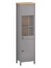 Feldmann-Wohnen Vitrine Melini schiefergrau / Eiche Delano hell 55 / 38 / 200cm