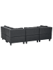Beliani 4-tlg Ecksofa UNSTAD in Schwarz/Schwarz