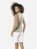 KOROSHI Damen-Tanktop mit Glitzer in khaki