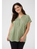 KAFFE curve Ärmellose Bluse KCsida Regular fit in Oil Green/ Moonstruck Stripe