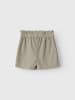 name it Leinen Sommer Shorts mit Markantem Gittermuster in Beige
