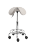 Beliani Drehhocker DUMONT in Beige/Silber - (W) 38 x (H) 53 x (L) 38 cm