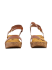 Divine Factory Noga Laura Edge Sandalen aus Leder mit Keilabsatz Braun