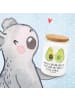 Mr. & Mrs. Panda Vorratsbehälter Avocado Pärchen mit Spruch in Weiß