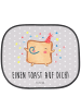 Mr. & Mrs. Panda Auto Sonnenschutzblende Toast Party mit Spruch in Grau Pastell