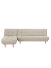 Beliani Modulsofa ALSTEN in Beige/Heller Holzfarbton - (W) 257 x (H) 41 x (L) 163 cm