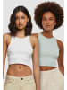 Urban Classics Tank-Tops in frostmint+white