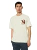 Marc O'Polo T-Shirt regular in multi/ egg white + logo