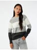 KOTON SWEATERS in Grau Gestreift