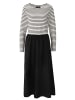 Aniston CASUAL Maxikleid in schwarz-weiß