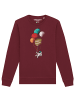wat? Apparel Sweatshirt Balloon Spaceman in Weinrot