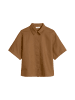 Marc O'Polo DENIM Kurzarm-Bluse relaxed in Umbra Brown