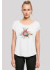 F4NT4STIC Long Cut T-Shirt Pink Floyd  Pop Art Prism in weiß
