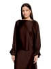 Vera Mont Satin-Bluse mit Fledermausärmeln in rostbraun