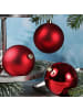 MARELIDA 4er Set Christbaumkugeln Weihnachtskugeln bruchfest D: 10cm in rot